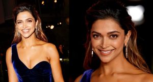 Deepika Padukone made a Glam debut at the 3rd Academy Museum Gala Deepika Padukone Sleeveless Velvet Gown